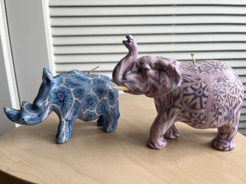 Vtg swazi candle elephant - candle,