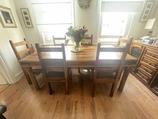 Indian Rosewood Dining Table And 6 Chairs