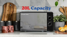 Russell Hobbs RHM2027B 20L Manual Microwave 800W 5 Power Levels - Black