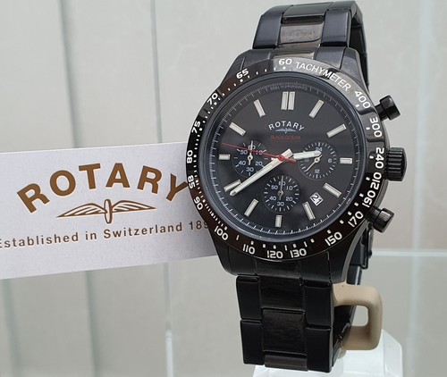 Rotary mens watch - mens, black