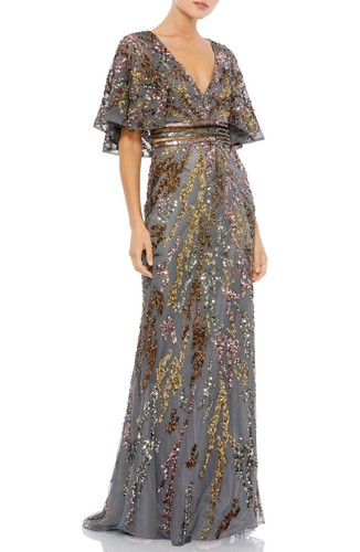 New mac duggal sequin - mac, capelet