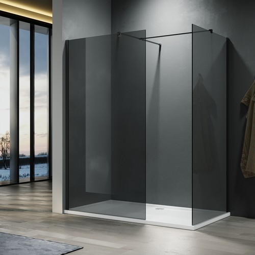 Black shower enclosure - shower, and