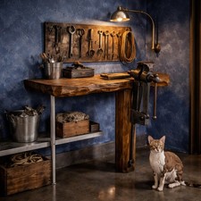 Antique 20th Cent. Shelf Oak