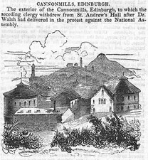 CANONMILLS EDINBURGH - Antique Print 1843