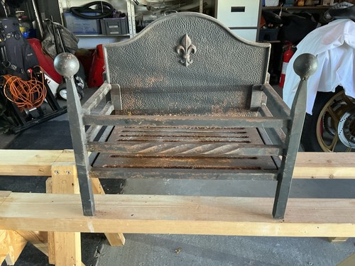 Cast iron fire basket - for, an