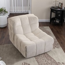 Beige Bean Bag Sofa Oversized