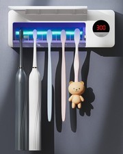 DSHOW UV Toothbrush Sanitizer, Bathroom Toothbrush Holder Wall Mounted with