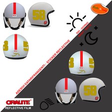 Reflective helmet stickers