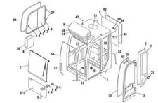 Digger Excavator Cab Glass Export Available Volvo JCB Hitachi Kubota Takeuchi Fl