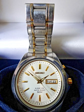 Seiko Kinetic Wrist Watch With Day/Date Indicator, Water Resistant 50m 5M63-0AC0