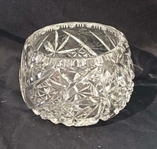 Decorative Etched Crystal Rose Bowl/Pot Pourri Bowl 10cm Diameter