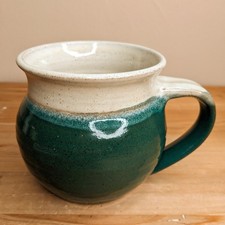 Studio Pottery Mug Green
