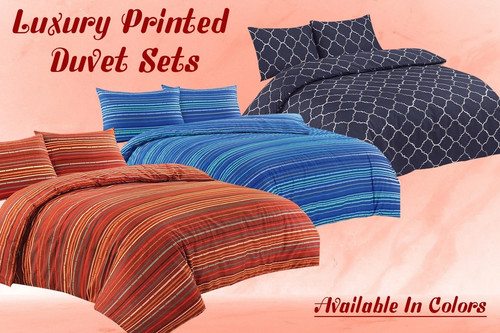 Printed duvet quilt cover - printed, 100%