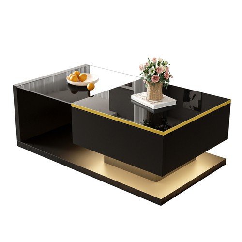 Coffee table with led - coffee, light