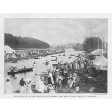 SALTFORD Somerset Bath, Avon & Bristol Rowing Club Regatta - Antique Print 1899