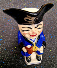 Vintage ' Devonmoor Toby Jug Blue Coat ' Painted by Daisy Emmet 6 ½” Tall ***