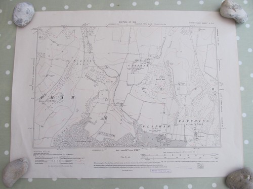 Vintage map clapham - os,