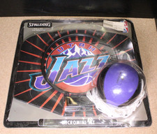 Vintage Spalding Utah Jazz Micro Mini Shootout Basketball Hoop Backboard Toy NBA
