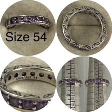 PANDORA PURPLE ETERNITY BAND RING REF 190894CFP SIZE 54 DISCONTINUED RRP £129.00