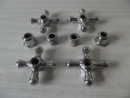 Chrome antique cross top - chrome, head