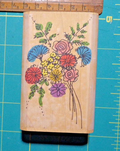 Flower bouquet rubber stamp - bouquet,