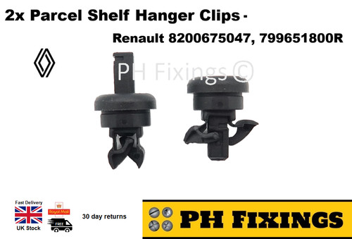 Parcel shelf hanger - parcel, clips