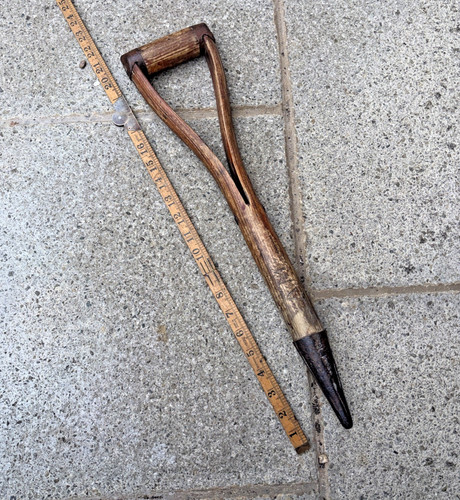 Vintage handle wooden garden - y,