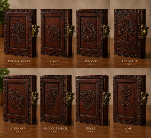 Handmade leather journal - handmade, diary