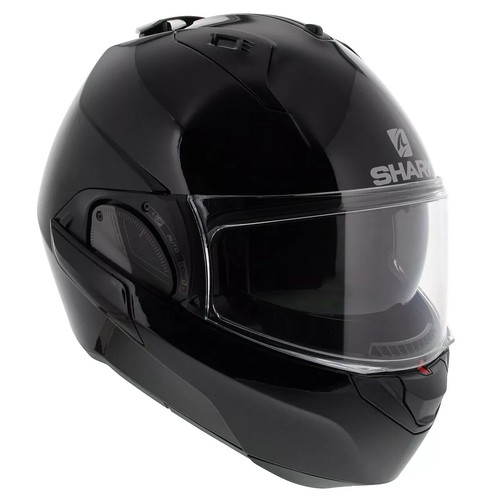 Shark evo plain gloss black - es,