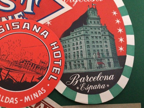 Vintage hotel luggage labels - vintage,