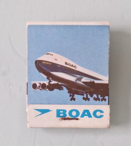 Boac airline vintage match - vintage,