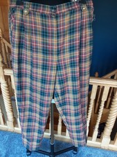 Alice Collins Retro Check Trousers Wool Blend Xl