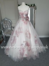  Veromia ivory/pink wedding dress UK size 12 - check measurements