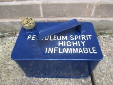 LOVELY RESTORED VINTAGE OLD 1 GALLON PETROL OIL FUEL CAN TIN