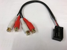 Volkswagen Audi Seat Skoda car radio Quadlock 12pin to  RCA pre outs connectors 