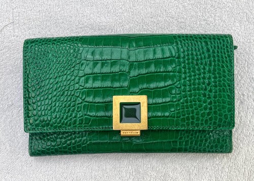 Smythson green mock croc - green,
