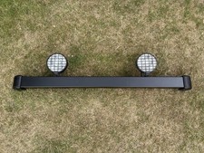 Defender Front Bumper + End Caps + 6inch Hella Spot Lights