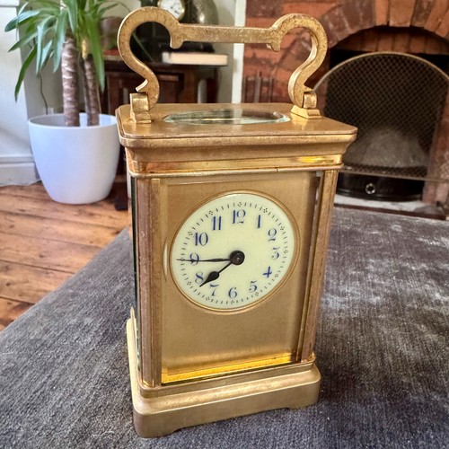 Antique french brass carriage - french,