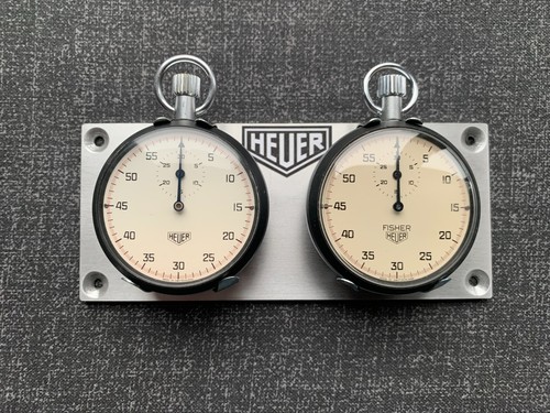 Heuer mechanical stopwatch set - heuer,