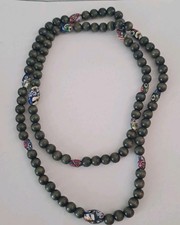 Vintage 38" Green  Beads