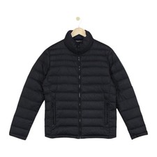 Calvin Klein Down Quilted Jacket Mens Size S Black Lightweight Full Zip