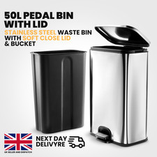 Large Kitchen Bin 50L With