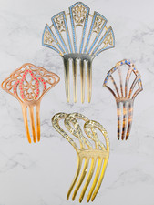 Lot 4 Antique Celluloid Hair