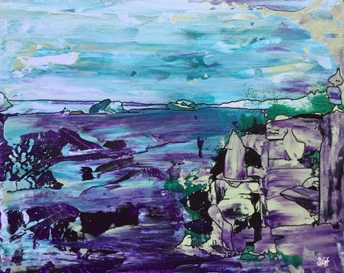 Abstract acrylic and ink