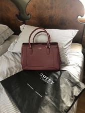 Osprey , Dark Red / Burgundy Leather Bag.