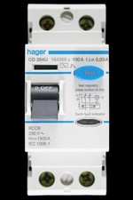HAGER 100 AMP 30mA DOUBLE POLE