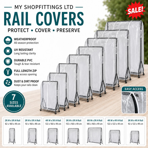 Clear clothes rail cover - clear,