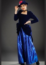 Womens Royal Blue Victorian Lady Costume