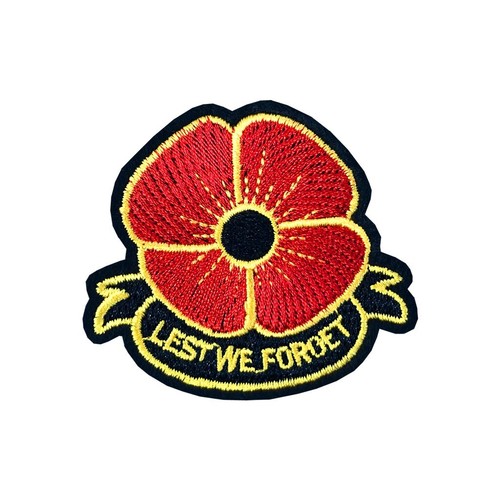 Poppy embroidery patch iron - embroidery,