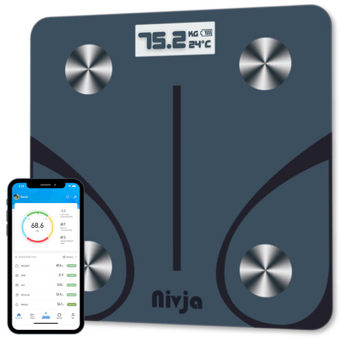 Nivja bluetooth body fat scale - fat,
